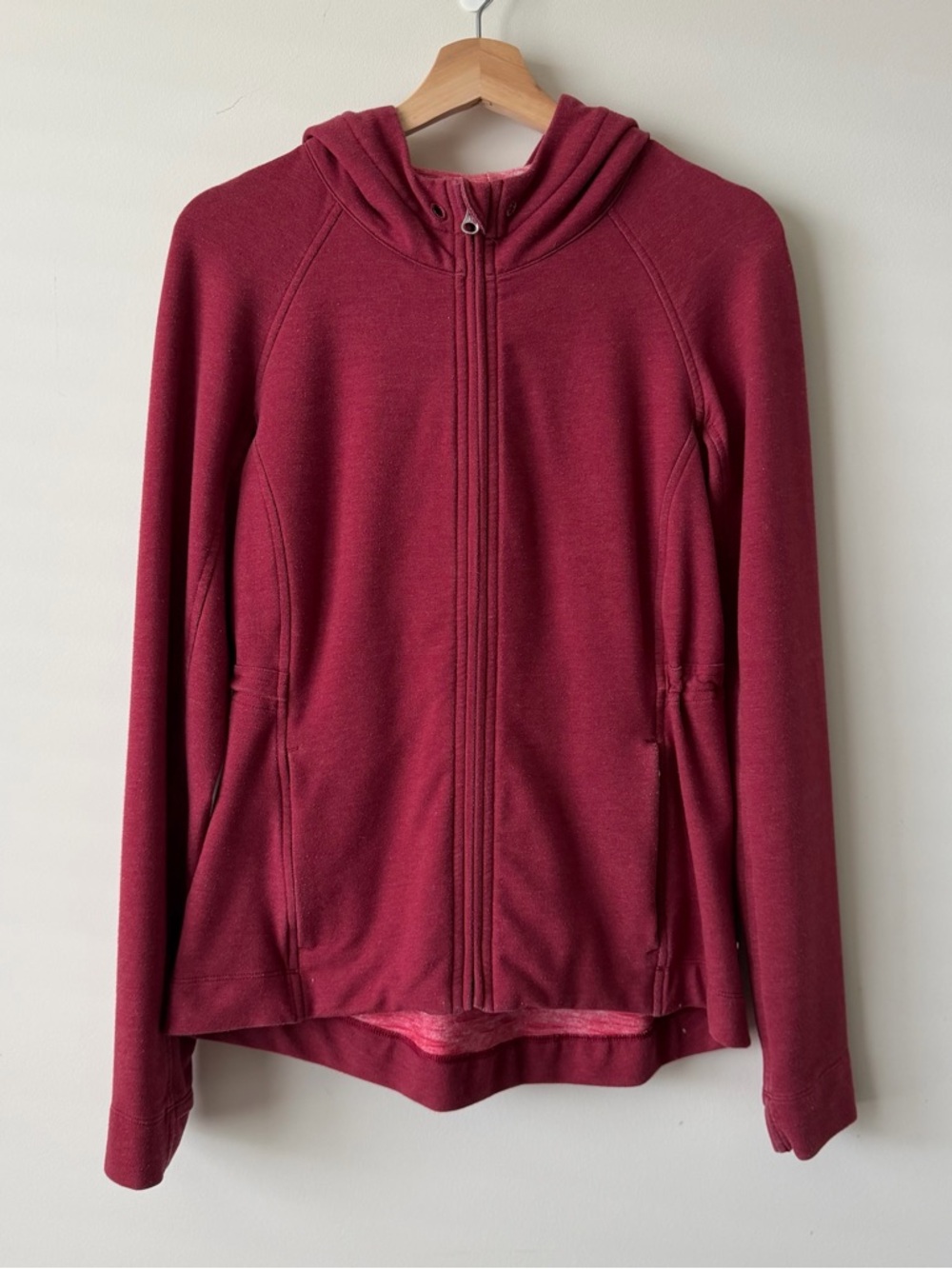 lululemon athletica Heathered Red Zip Up